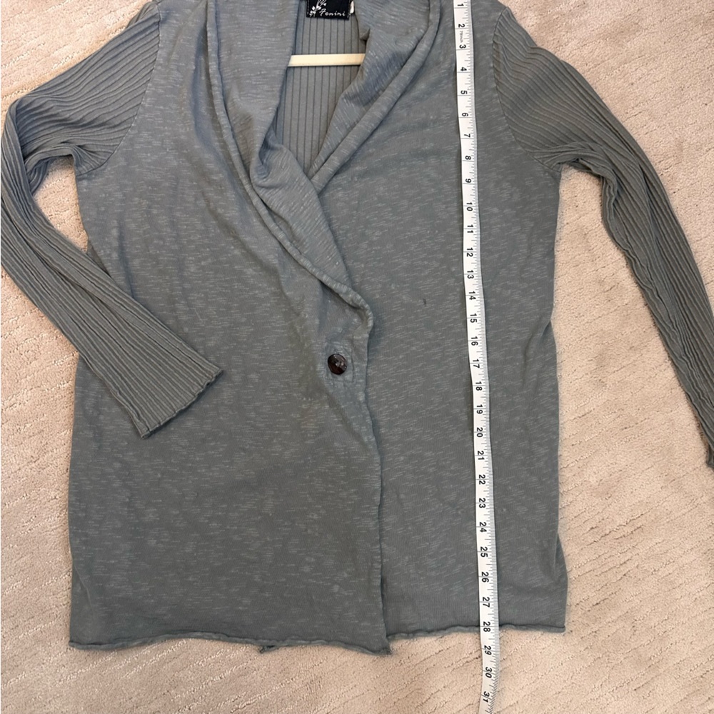 Fenini Ribbed One Button Cardigan Size S - Picture 5 of 9